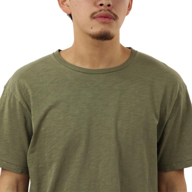 ヌーディージーンズ メンズ 半袖Tシャツ 正規販売店 Nudie Jeans クルーネック シンプル 無地 ROFFE CREW NECK SLUB TEE PALE OLIVE G46 131855 父の日 プレゼント ラッピング_2