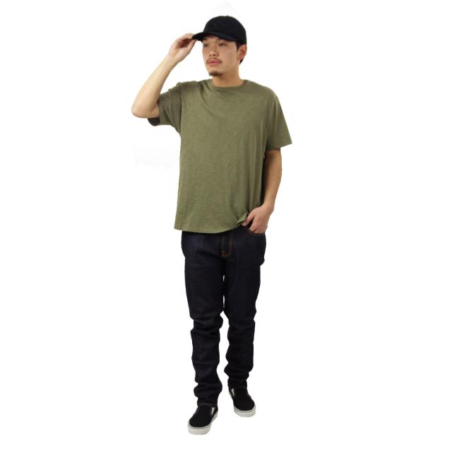ヌーディージーンズ メンズ 半袖Tシャツ 正規販売店 Nudie Jeans クルーネック シンプル 無地 ROFFE CREW NECK SLUB TEE PALE OLIVE G46 131855 父の日 プレゼント ラッピング_7