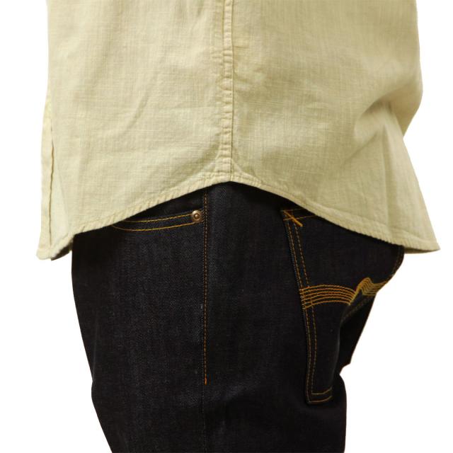 ヌーディージーンズ メンズ 長袖シャツ 正規販売店 Nudie Jeans 長袖 ボタンダウン カジュアルシャツ BUTTON DOWN BREEZE SHIRT 140746 W50 CREAM 父の日 プレゼント ラッピング_5