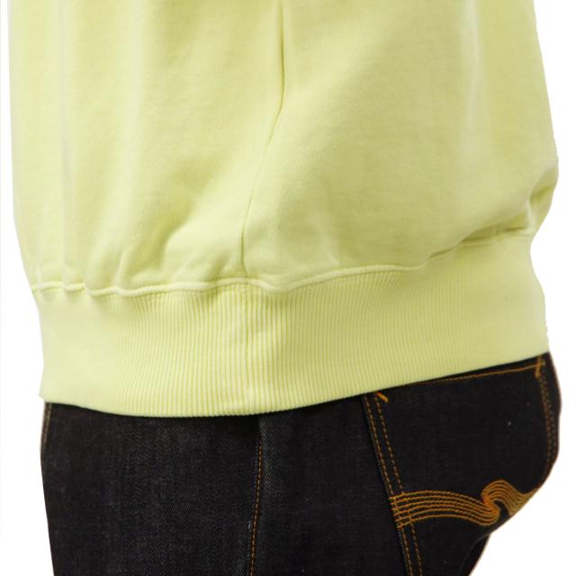 ヌーディージーンズ メンズ スウェット 正規販売店 Nudie Jeans トレーナー 長袖 クルーネック LASSE ISSUE 5 SWEAT FLEECE 150531 P26 PAPER YELLOW_5