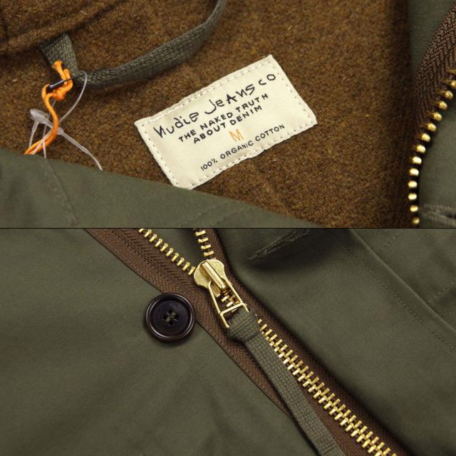 ヌーディージーンズ メンズ モッズコート 正規販売店 Nudie Jeans アウター ジャケット ERIK MILITARY PARKA MODS JACKET 160744 G03 OLIVE 父の日 プレゼント ラッピング_7