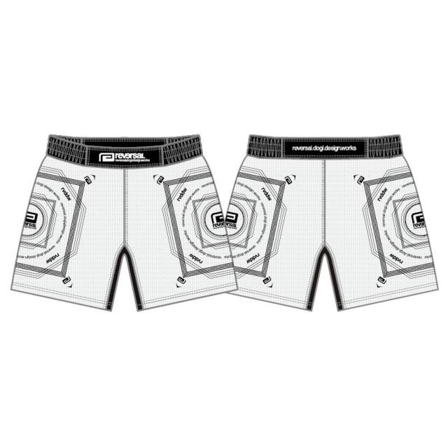 予約商品 4月頃入荷予定 リバーサル メンズ ファイトパンツ 正規販売店 REVERSAL ボトムス ショートパンツ MANDALAS FIGHT SHORTS 白 rv26ss602 WH WHITE