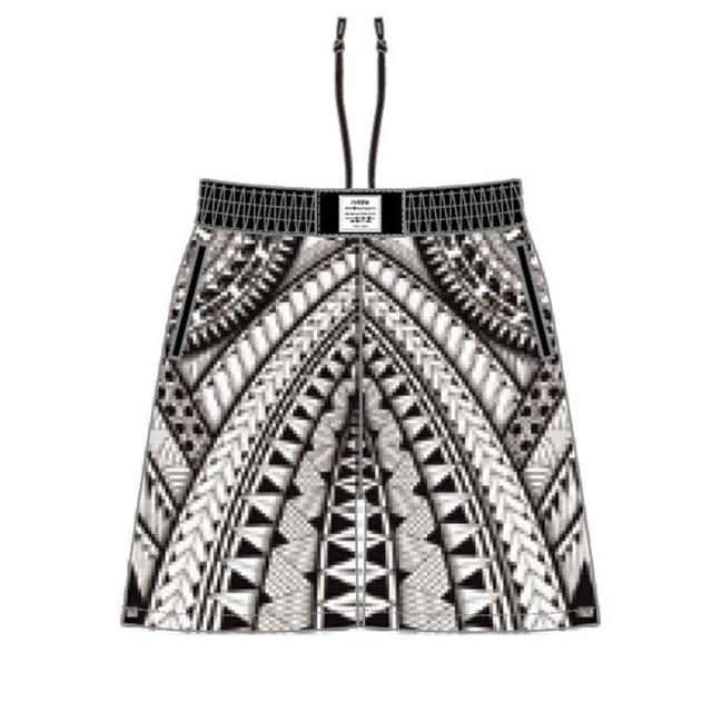 予約商品 5月頃入荷予定 リバーサル メンズ ショートパンツ 正規販売店 REVERSAL メッシュ ボトムス 総柄 TRIBAL PATTERN MESH SHORTS MAORI ﾏｵﾘ rv26ss503R