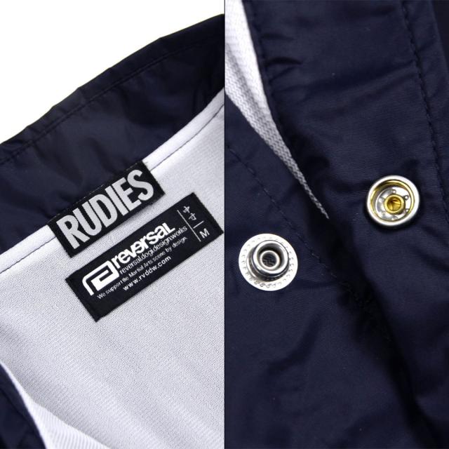 リバーサル メンズ コーチジャケット 正規販売店 REVERSAL ルーディーズ バックプリント アウター RUDIE'S x reversal COACH JACKET ﾈｲﾋﾞｰ rvrud302 NV NAVY