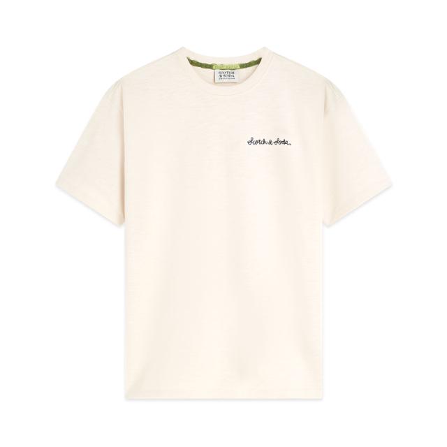 予約商品 3月頃入荷予定 スコッチアンドソーダ メンズ 半袖Tシャツ 正規販売店 SCOTCH&SODA クルーネック シンプル SLUB YARN CHEST POCKET ARTWORK RELAXED FIT T-SHIRT EGGNOG 182285 270 54404 31