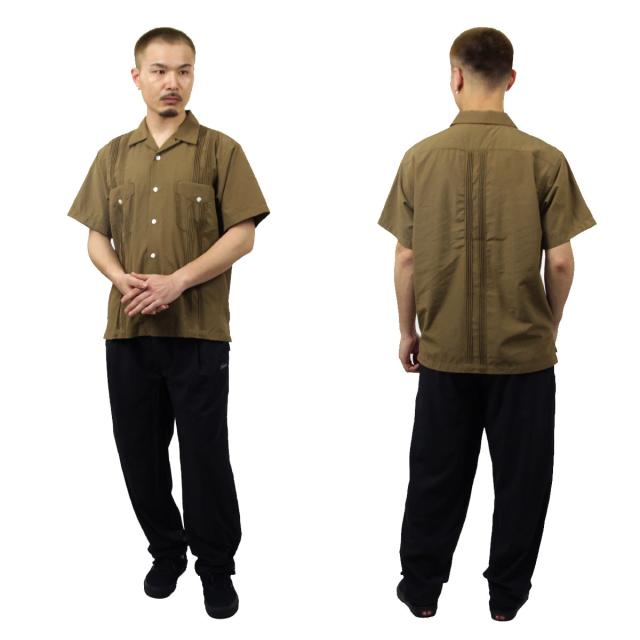 ヒューストン メンズ 半袖シャツ 正規販売店 HOUSTON ボタンダウン カジュアルシャツ CUBA SHIRT 41305 BR BROWN_8