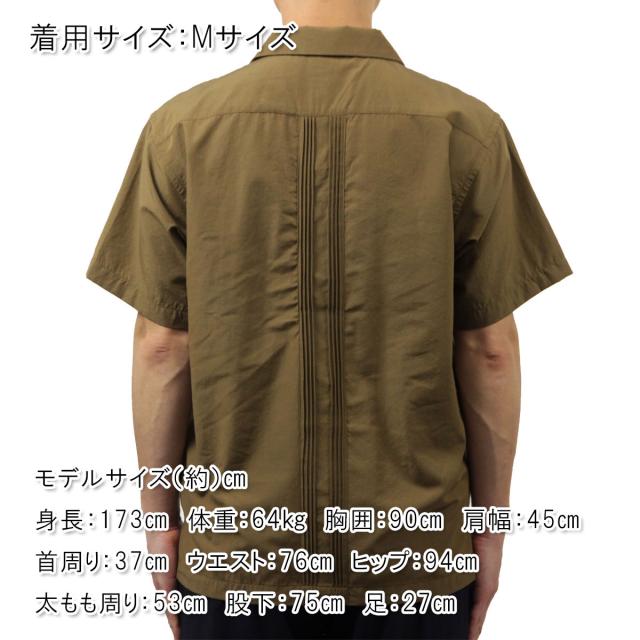 ヒューストン メンズ 半袖シャツ 正規販売店 HOUSTON ボタンダウン カジュアルシャツ CUBA SHIRT 41305 BR BROWN_1