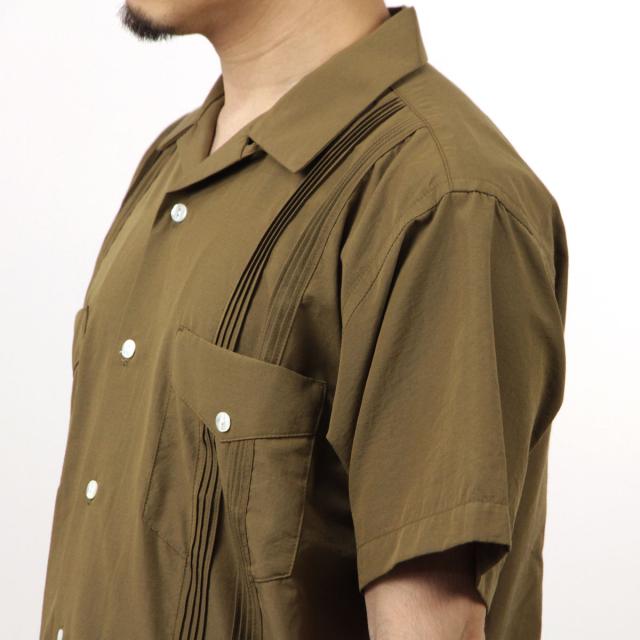 ヒューストン メンズ 半袖シャツ 正規販売店 HOUSTON ボタンダウン カジュアルシャツ CUBA SHIRT 41305 BR BROWN_3