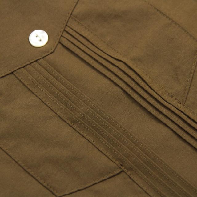 ヒューストン メンズ 半袖シャツ 正規販売店 HOUSTON ボタンダウン カジュアルシャツ CUBA SHIRT 41305 BR BROWN_6