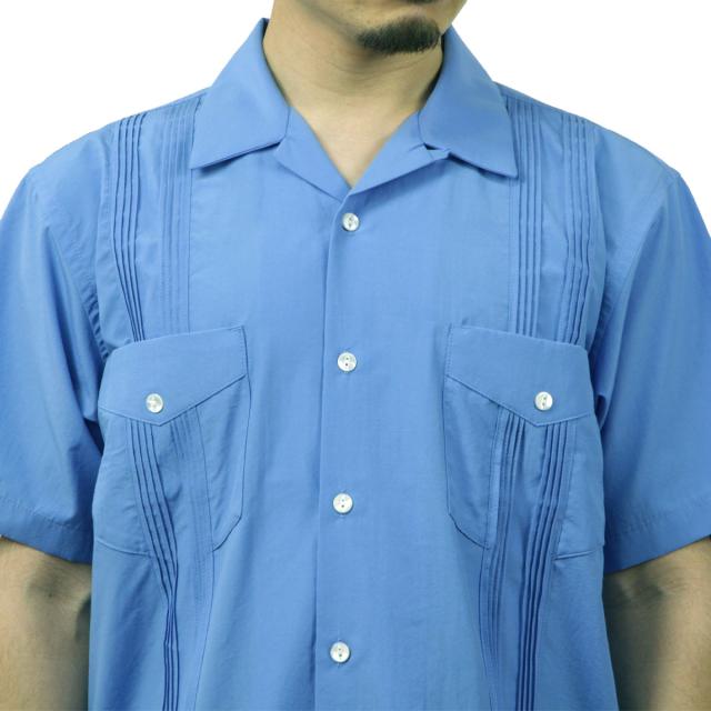 ヒューストン メンズ 半袖シャツ 正規販売店 HOUSTON ボタンダウン カジュアルシャツ CUBA SHIRT 41305 BL BLUE_2