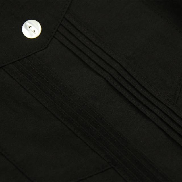 ヒューストン メンズ 半袖シャツ 正規販売店 HOUSTON ボタンダウン カジュアルシャツ CUBA SHIRT 41305 BK BLACK_6