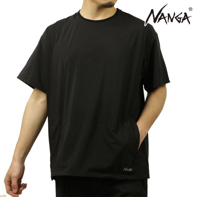 ナンガ メンズ 半袖Tシャツ 正規販売店 NANGA クルーネック トップス シンプル 軽量 PLC EXCURSION TEE BLK BLACK N2500-1P403A 父の日 プレゼント ラッピング