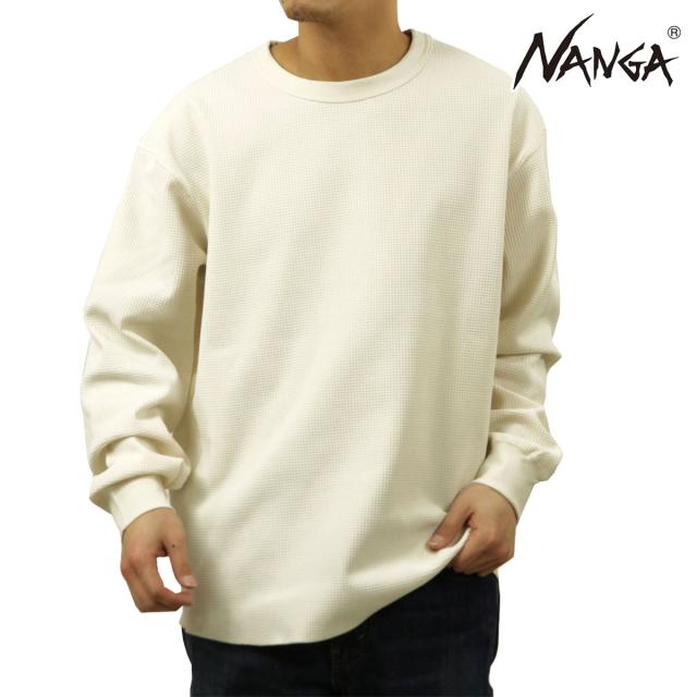 ナンガ メンズ 長袖Tシャツ 正規販売店 NANGA エアフレックス ワッフル生地 ロンT AIRFLEX WAFFLE LONG SLEEVE TEE WHT WHITE N2600-1M052A 父の日 プレゼント ラッピング