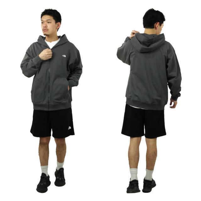 ノースフェイス メンズ パーカー 正規品 THE NORTH FACE ジップアップ オーバーサイズ アウター 海外限定 U ESSENTIAL OVERSIZE FULL ZIP HOODIE ANTHRACITE GREY CHACOLE NF0A8GQG RHI 父の日 プレゼント ラッピング_8