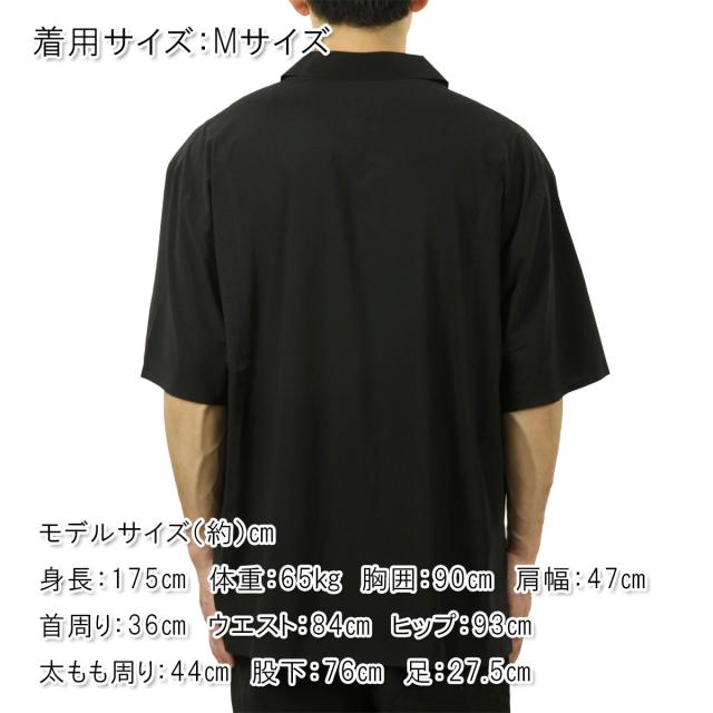 ワイスリー メンズ 半袖シャツ 正規品 Y-3 ボタンダウン ロゴ カジュアルシャツ M LT WOV SHIRT BLACK KF6044_1