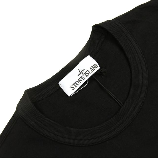 ストーンアイランド メンズ 半袖Tシャツ 正規品 STONE ISLAND クルーネック コットン ポケT COMBED ORGANIC COTTON JERSEY GARMENT DYED SHORT SLEEVE T-SHIRT WITH CHEST PACKET BLACK 2100004 S0115 V0029_5