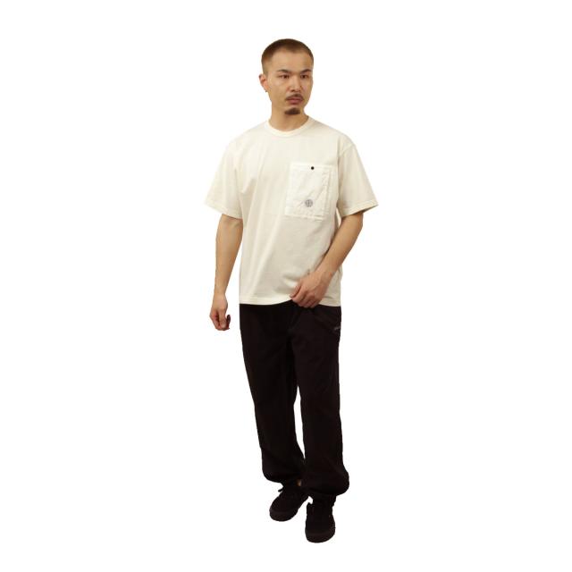 ストーンアイランド メンズ 半袖Tシャツ 正規品 STONE ISLAND クルーネック コットン ポケT COMBED ORGANIC COTTON JERSEY GARMENT DYED SHORT SLEEVE T-SHIRT WITH CHEST PACKET IVORY 2100004 S0115 V0093_7