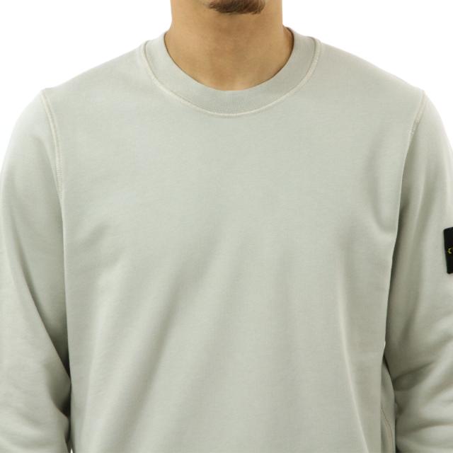 ストーンアイランド メンズ スウェット 正規品 STONE ISLAND クルーネック シンプル トレーナー ORGANIC COTTON FLEECE GARMENT DYED REGULAR-FIT CREWNECK SWEATSHIRT PEARL GREY 6100060 S0051 V0061_2