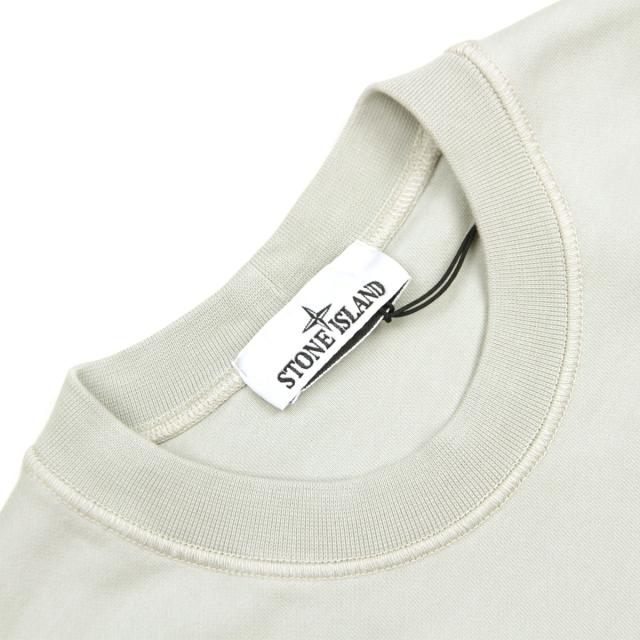 ストーンアイランド メンズ スウェット 正規品 STONE ISLAND クルーネック シンプル トレーナー ORGANIC COTTON FLEECE GARMENT DYED REGULAR-FIT CREWNECK SWEATSHIRT PEARL GREY 6100060 S0051 V0061_6