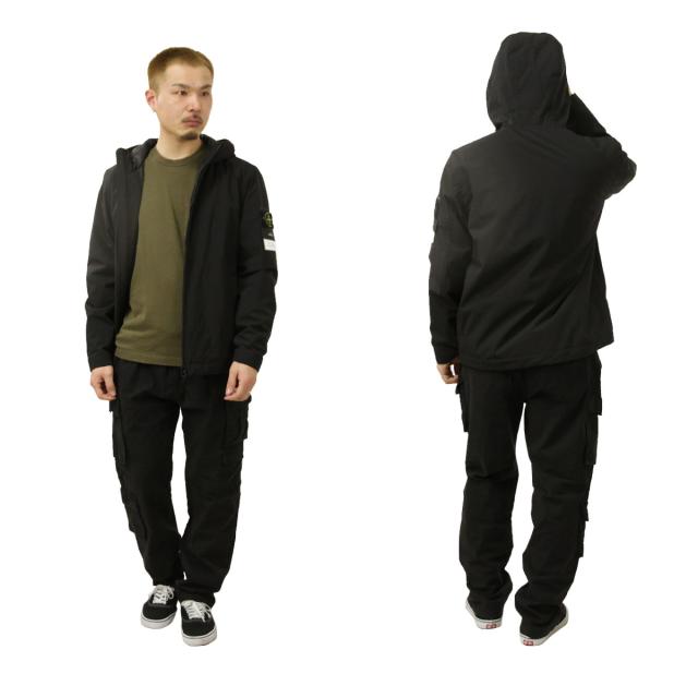 ストーンアイランド メンズ パデッドジャケット 正規品 STONE ISLAND ジップアップ アウター SOFT SHELL-R_E.DYE TECHNOLOGY WITH PRIMALOFT WIND- AND WATER-RESISTANT PADDED JACKET BLACK 4100108 S0A27 V0029 父の日 プレゼント ラッピング_8