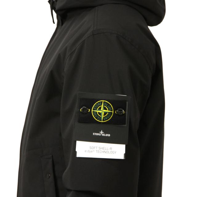 ストーンアイランド メンズ パデッドジャケット 正規品 STONE ISLAND ジップアップ アウター SOFT SHELL-R_E.DYE TECHNOLOGY WITH PRIMALOFT WIND- AND WATER-RESISTANT PADDED JACKET BLACK 4100108 S0A27 V0029 父の日 プレゼント ラッピング_3