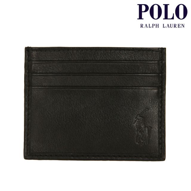 ポロ ラルフローレン メンズ レディース カードケース 正規品 POLO RALPH LAUREN レザー 名刺入れ アクセサリー LEATHER MULTI CC-CARD CASE BLACK 405913722 002