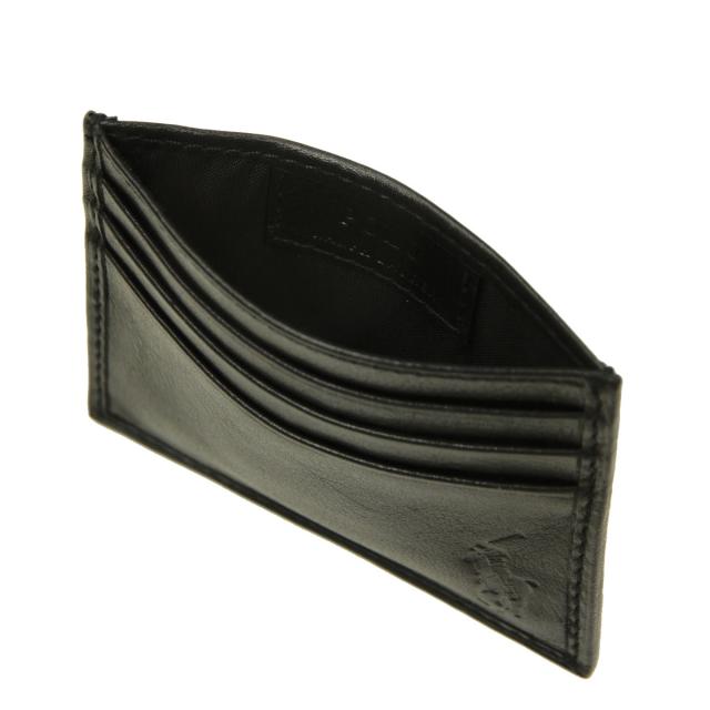 ポロ ラルフローレン メンズ レディース カードケース 正規品 POLO RALPH LAUREN レザー 名刺入れ アクセサリー LEATHER MULTI CC-CARD CASE BLACK 405913722 002_4