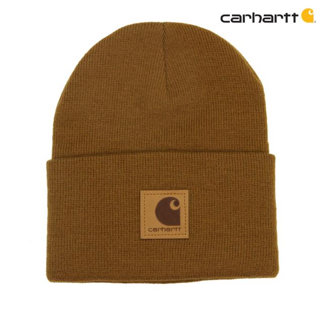 カーハート メンズ レディース ニット帽 正規品 CARHARTT ロゴ 帽子 ビーニー TONAL PATCH KNIT BEANIE CARHARTT BROWN 101070 BRN 6,431円