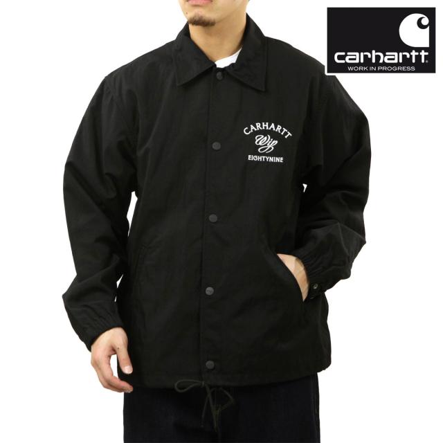 カーハート メンズ コーチジャケット 正規品 CARHARTT WIP ボタンダウン アウター EIGHTYNINE COACH JACKET BLACK / WHITE I036134 0D2XX 父の日 プレゼント ラッピング