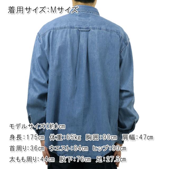 カーハート メンズ 長袖シャツ 正規品 CARHARTT WIP ボタンダウン デニムシャツ LONG SLEEVE LUCAS SHIRT BLUE STONE WASHED I034525 0106 父の日 プレゼント ラッピング_1