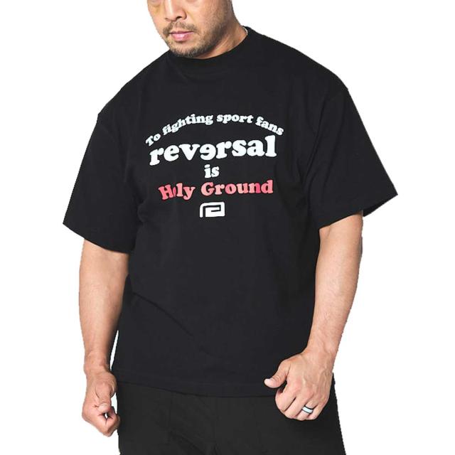 予約商品 9月頃入荷予定 リバーサル メンズ 半袖Tシャツ 正規販売店 REVERSAL バックプリント クルーネック コットン rvddw HALL SEATING CHART COTTON TEE 黒 rv26aw004 BK BLACK