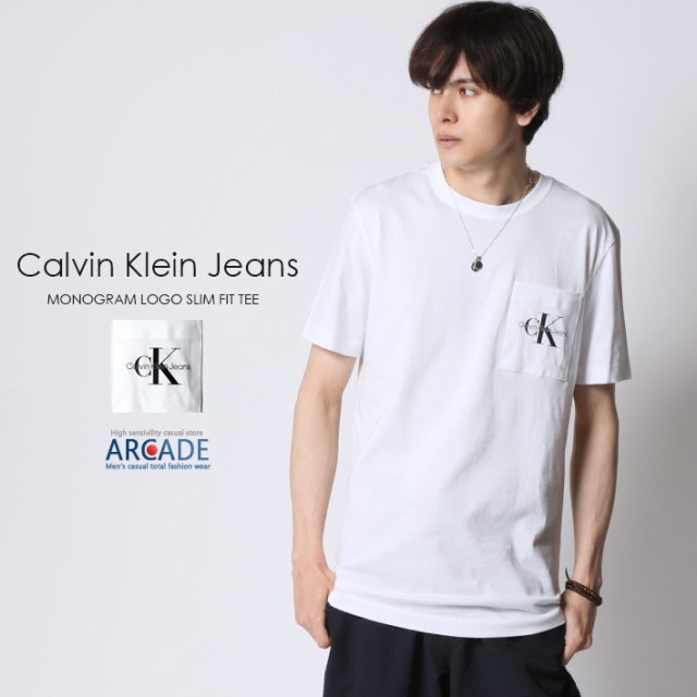 カルバンクライン コア モノグラム ロゴ ポケット 半袖 Tシャツ Calvin Klein Jeans/ カルバンクラインジーンズ CK モノグラム