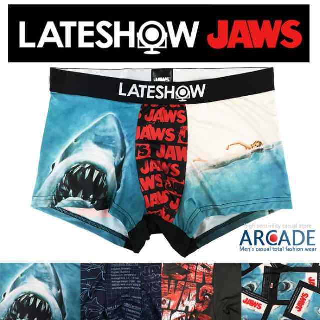 ボクサーパンツ メンズ ボクサーブリーフ 映画 Jaws ジョーズ Late Show レイトショー コラボ メンズ 下着 かわいい プレゼント Big Acの通販はau Pay マーケット Arcade アーケード