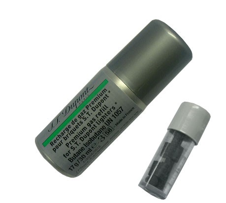 複数回注入型 新品正規品 デュポン(S.T.Dupont)ライター専用ガス(緑色