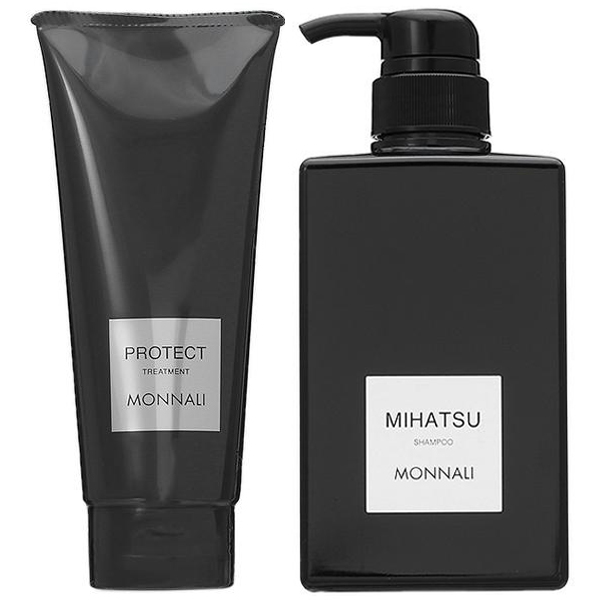 【セット】 モナリ ブラックシリーズ ヘアケアセットA (シャンプー MIHATSU 350mL + トリートメント PROTECT 200g)の通販は 7,951円