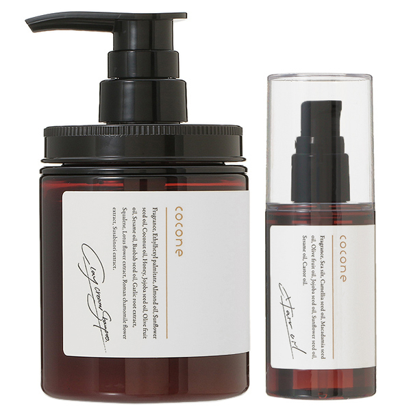 【セット】 ココネ cocone モイストセット (シャンプー 380g + ヘアオイル モイスト 100mL)