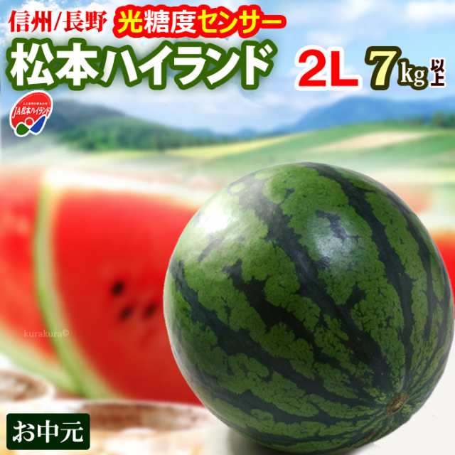 松本ハイランドすいか 秀品 2l 1玉 長野産 高原スイカ 西瓜 お中元 夏ギフト 食品 フルーツ 果物 スイカ 送料無料の通販はau Pay マーケット まいど おおきに屋クラクラ