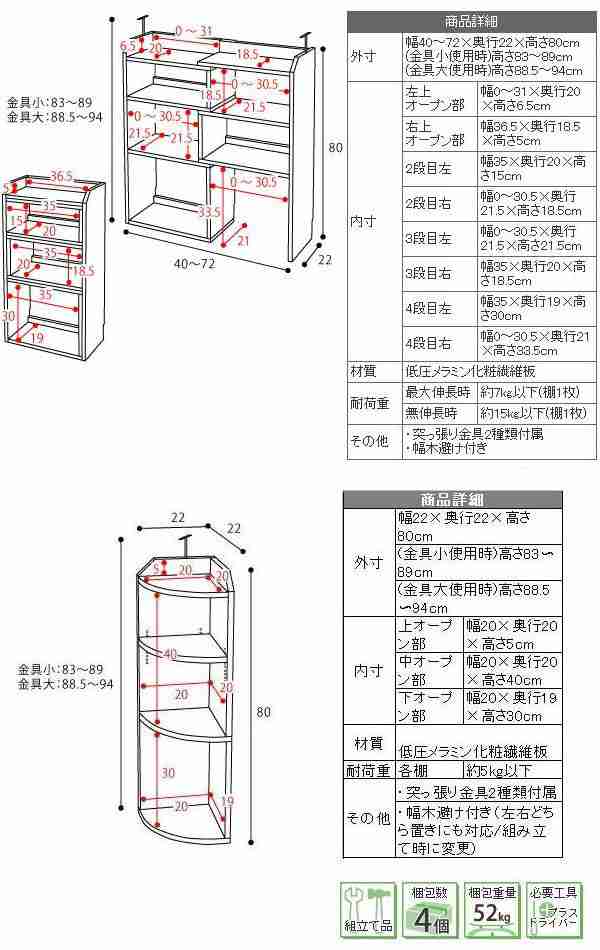 チェスト・キャビネット・ラックカウンター下収納 フルセット 収納家具 棚 シェルフ 「ポイント2% クーポン配布」