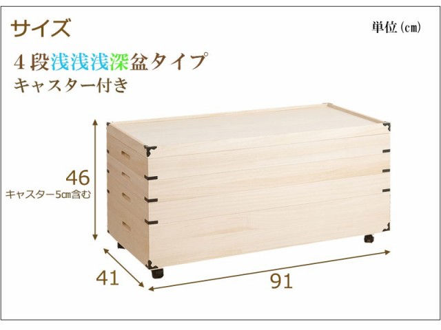 「送料無料 ポイント7% 300円OFFクーポン進呈」キャスター付き桐衣装箱 4段 高さ46 隅金具付 大切な衣類の保管に 桐衣装ケース オフィスの通販は
