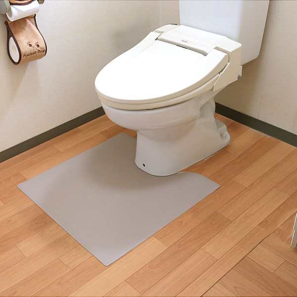 超特価特価トイレ用マット 60×125cm 色-アイボリー /国産 日本製 本革風 撥水 防汚 水拭き可能 フリーカット 床暖房対応 トイレカバー、マット