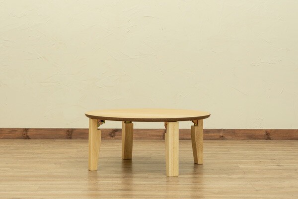 折畳みテーブル Rosslea 65cm UHR-R65 ローテーブル 座卓 円卓 ちゃぶ台 丸型 テーブル 折りたたみテーブル シンプルテーブル  丸形テーブ