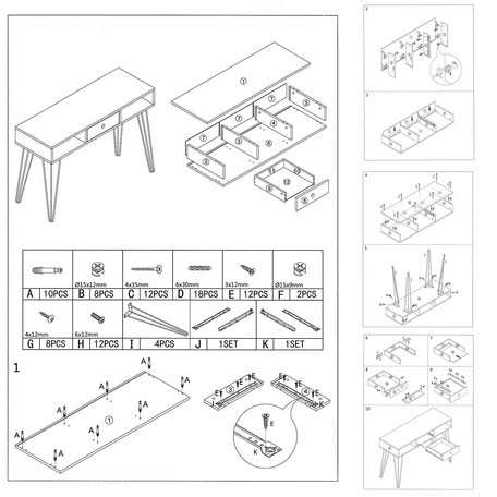 組立家具 スタジオファニチャー ワーキングデスク 004 STDF-004