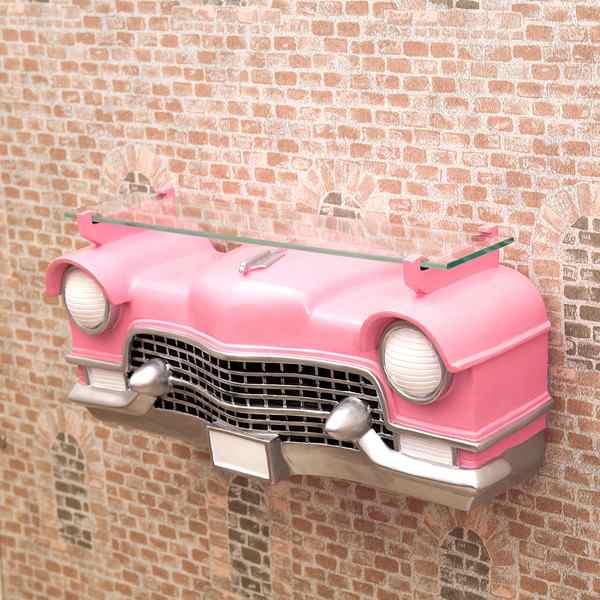 オールディーズ CAR HEADシェルフ PINK CAR 送料無料 GK065 棚 壁掛け 車 レトロ ヴィンテージ ガラス お洒落 収納  オールディーズ 西海