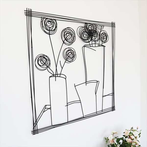 ウォールアート シンプル 花瓶デザインブラック 壁紙・装飾フィルム 