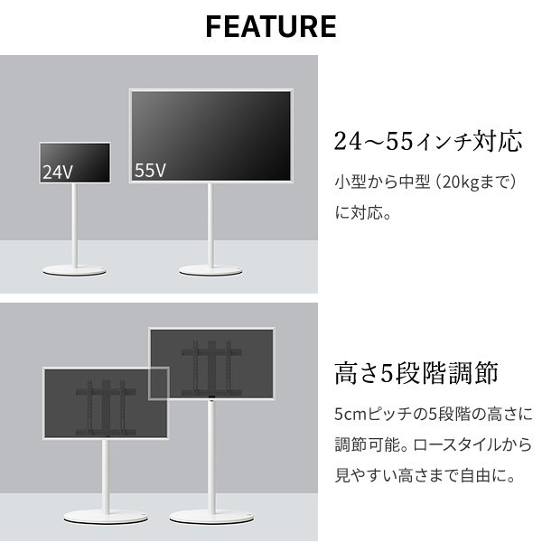 WALLインテリアテレビスタンドA2ロータイプ キャスターベース 収納家具