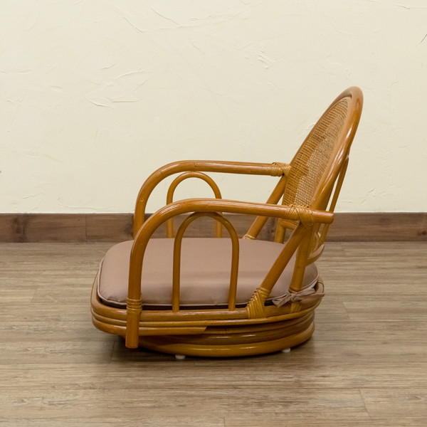 ラタン　回転座椅子　ハイタイプ　1脚　BR/HN ラタン 回転座椅子 ハイタイプ 1脚 BR/HN ラタン 回転座椅子 ロー