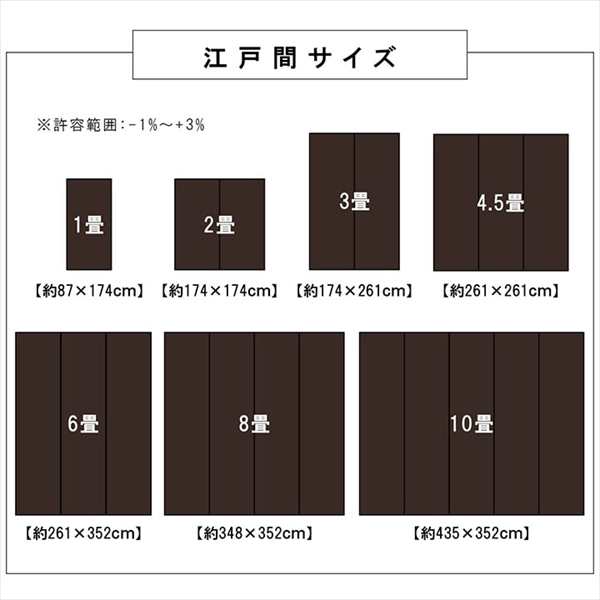 洗える カーペットござ 『バルカン』団地間10畳（425×340cm