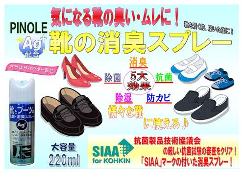 【1ケース】靴とブーツの抗菌・消臭スプレー Ａｇ＋　220mL×48本_2