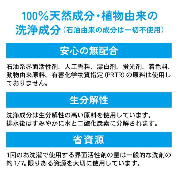 海をまもる洗剤 洗濯用 600ml 詰替パウチ 無香 洗濯用洗剤 洗剤