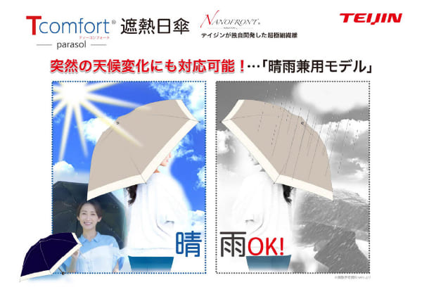 テイジン Tcomfort 晴雨兼用 遮熱パラソル 2026年モデル グレージュ/ネイビー 晴雨兼用傘 傘 日傘 折りたたみ 帝人 アクシア teijin 帝人アクシア 遮熱 軽量 ナノフロント UVカット 遮熱日傘 メンズ 男性用 レディース 女性用 誕生日 バースデー プレゼント ギフト 贈り物_16